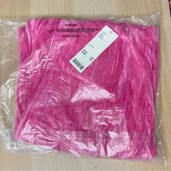 Urban Outfitters | Apolonia Flare Pants Hot Pink Rose Velvet Retro Cinched Large - Picture 5 of 7